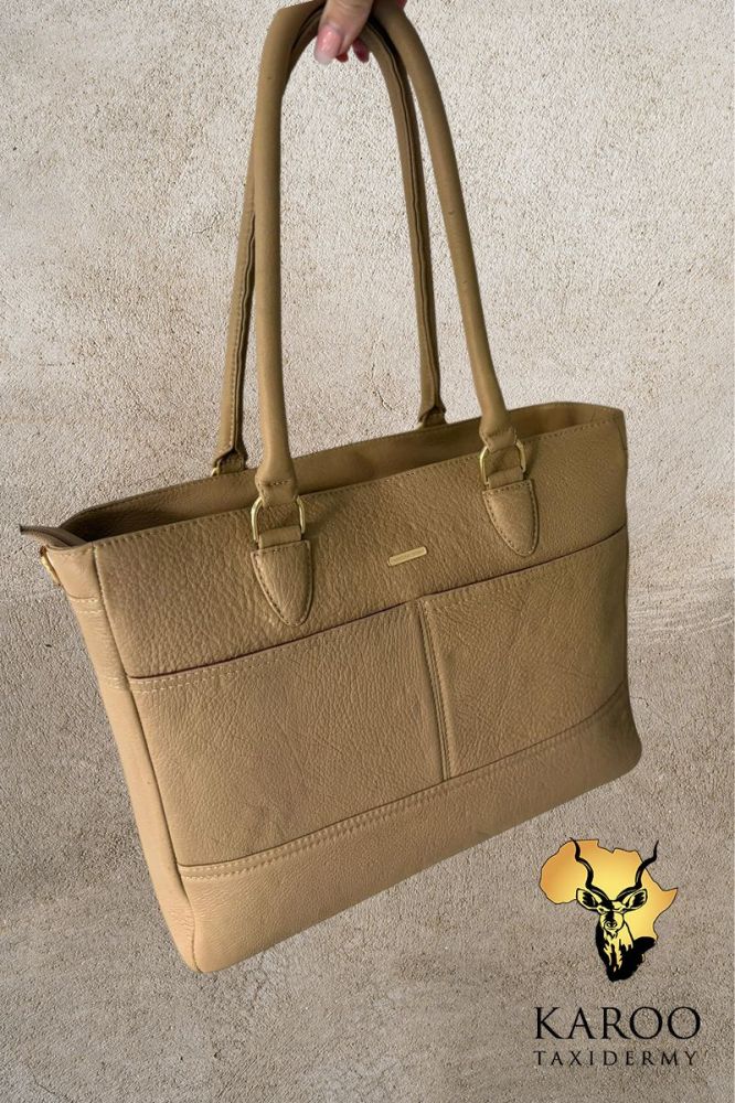 Diane Laptop Bag In Lechwe Leather colour Butternut