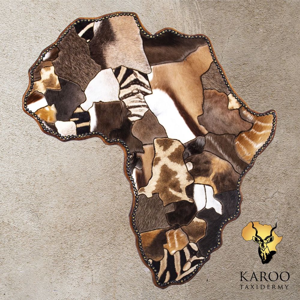 Map of Africa Backskin Wall Art