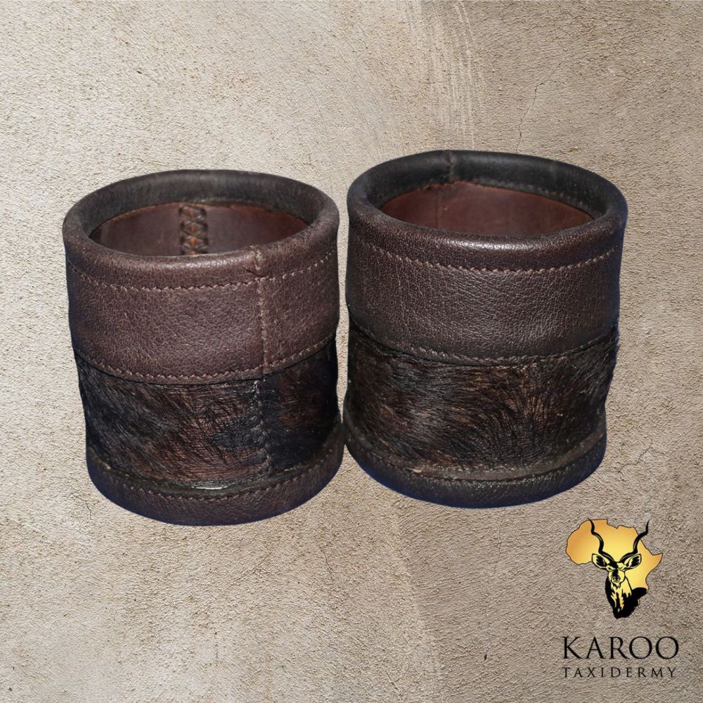 Cape Buffalo Scrotum Leather Dice Cups