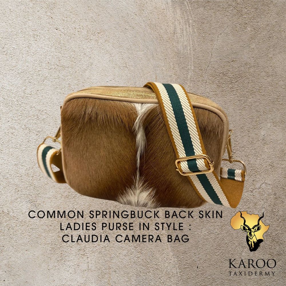 Common Springbuck Back Skin Ladies Purse in Style: The Claudia Camera Bag