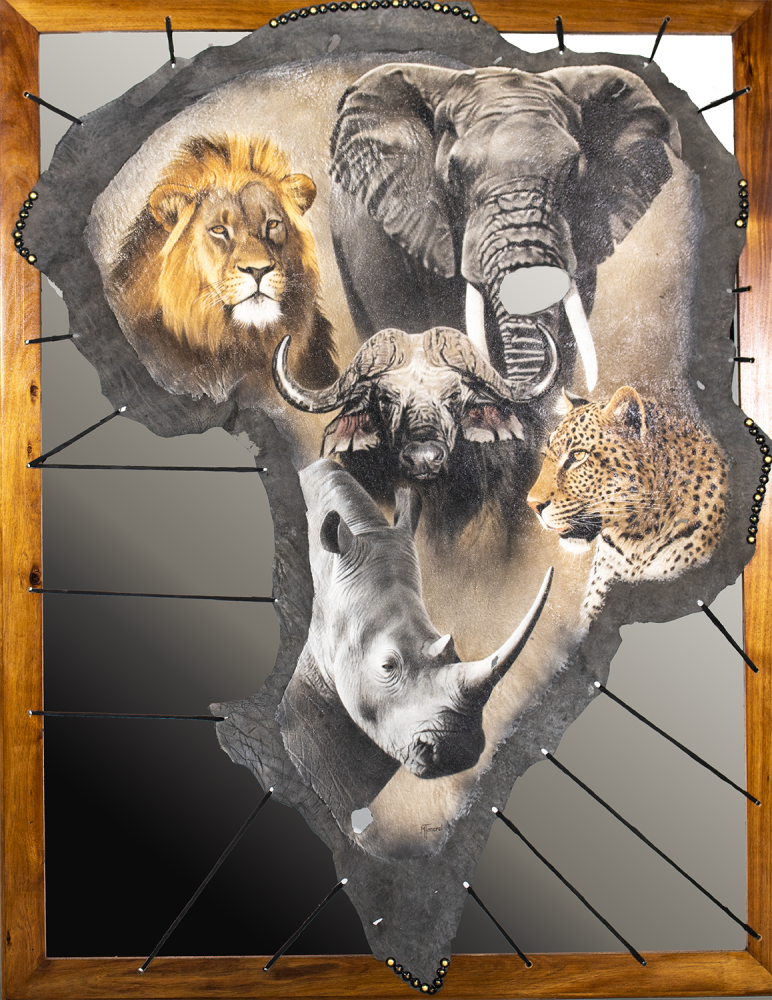 African Elephant Ear Artwork &ndash; Big Five