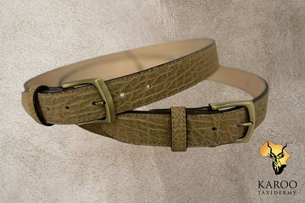 Elephant Leather Belt 40mm witih Antique Brass Buckle