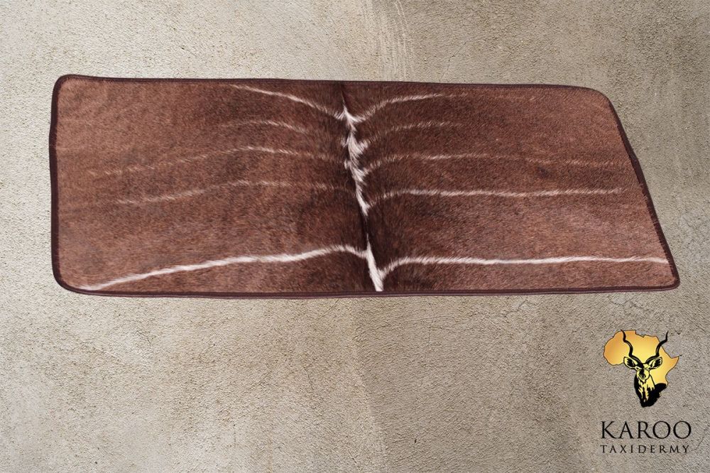 Kudu Rectangular Flat Skin with Non-Slip and Leather Trim