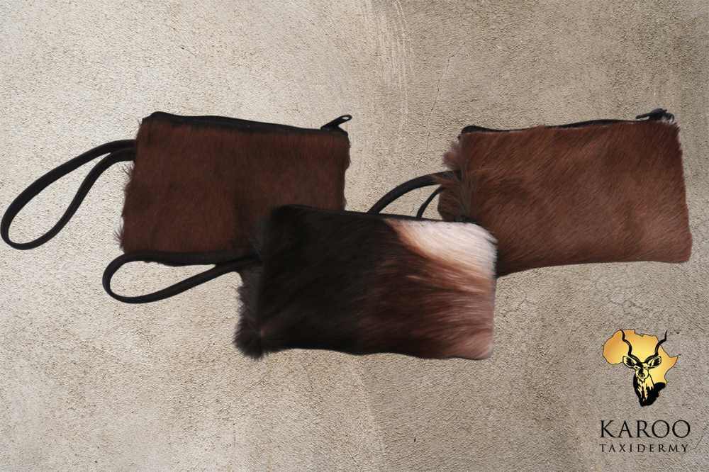 Ladies Clutch Purses in Blesbuck Hide