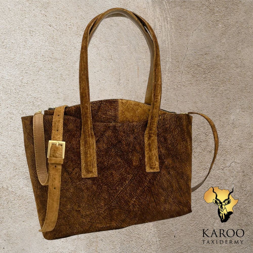 The Robyn 2-in-1 Bag in Colour Whiskey Hippopotamus Leather